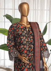 Bin Saeed Fabric - WCKE-019 C-3 Piece Chikankari Stitched Suit